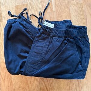 Abercrombie & Fitch Jogger Pants Navy Blue Drawstring Cotton Size M